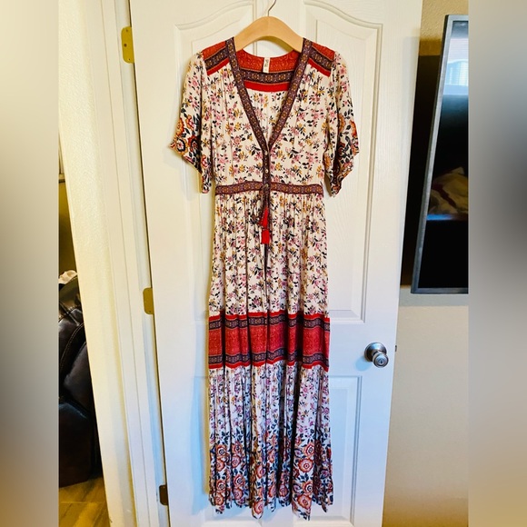 EUC Spell & The Gypsy Collective Rosewood Elle Gown Maxi Dress/Duster - Picture 5 of 17